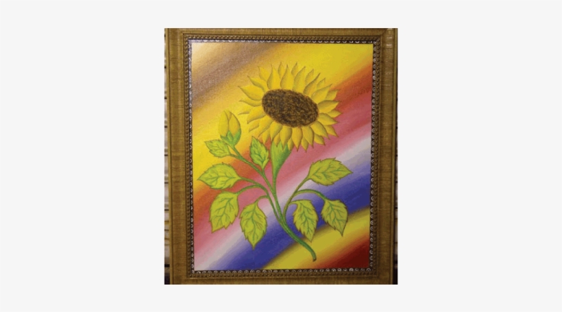 Painting-sun Flower - Picture Frame, transparent png #337576