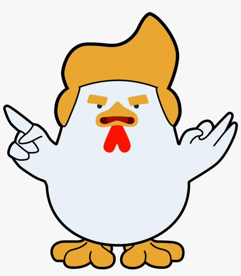 Vectorized Trump Chicken - Casual Top, transparent png #337602