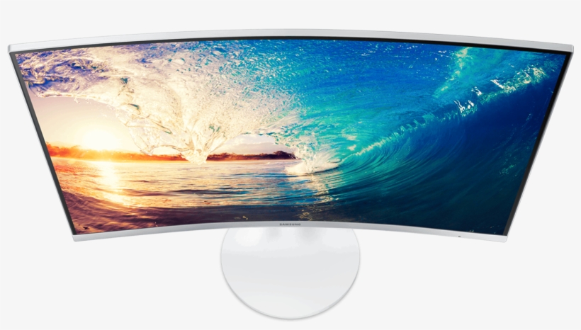 Samsung Curved Screens - Samsung 27 C27f591f Curved Led Wide Screen, transparent png #337639