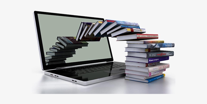 Elearning Books T - Laptop And Book Png, transparent png #337705