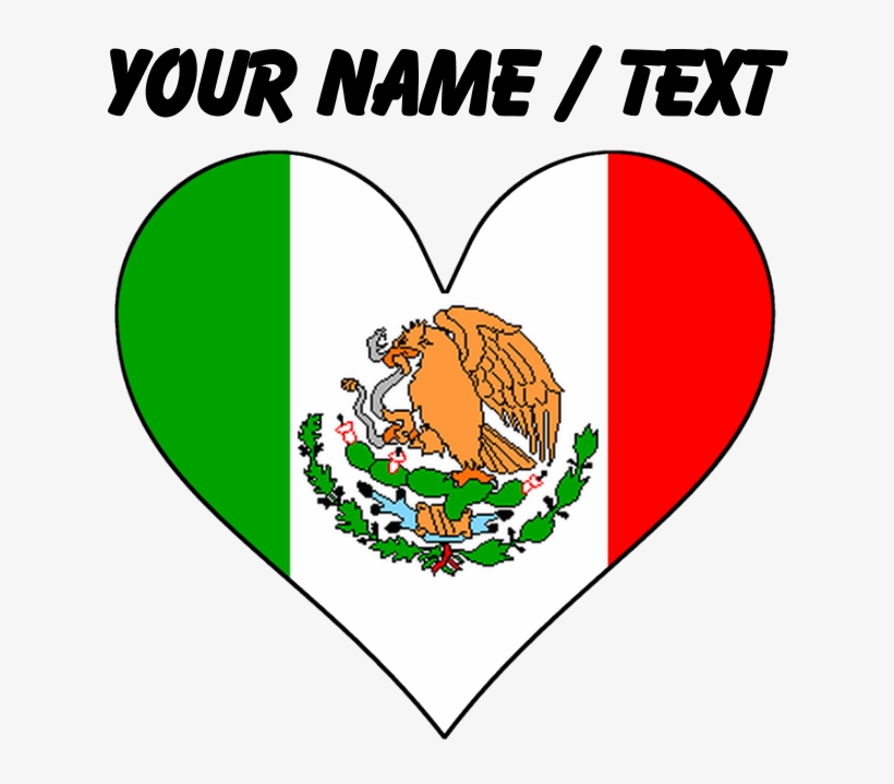 Custom Mexico Flag Heart Classic Thong - Flag Of Mexico, transparent png #337776