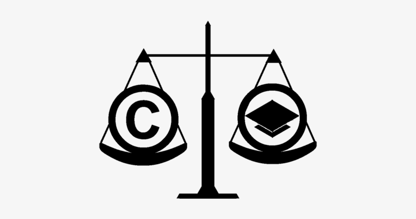 Scale Balancing Copyright Symbol And Mortarboard Hat, - Copyright Balance, transparent png #337819