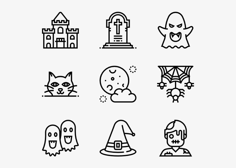 Halloween - Hand Drawn Icons Png, transparent png #337864