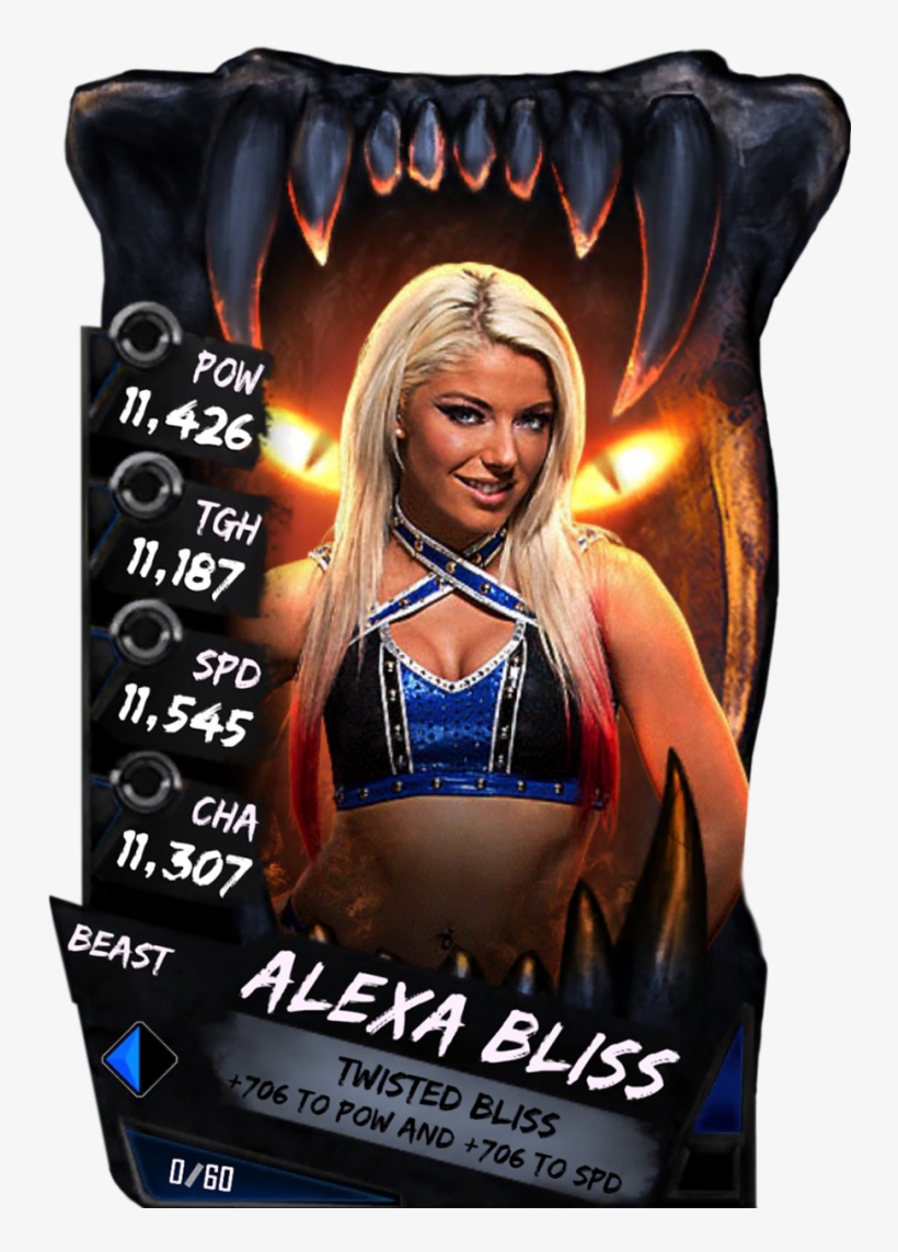 Alexabliss S4 16 Beast - Wwe Supercard Beast Cards, transparent png #337883