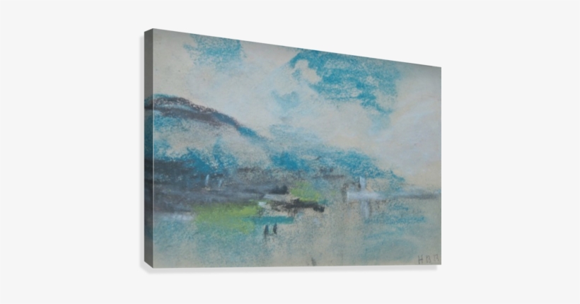 Northern Italian Lake Canvas Print - Painting, transparent png #337907