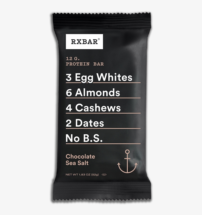 Rxbar - Protein Bar Chocolate Sea Salt - 1.83 Oz., transparent png #337996