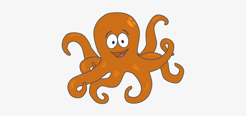 Octopus Black And White Clipart Kid - Octopus, transparent png #338035