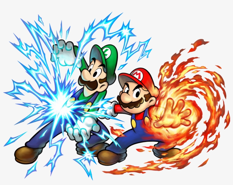 New Overview Trailer Released For Mario & Luigi - Mario And Luigi Superstar Saga Artwork, transparent png #338139