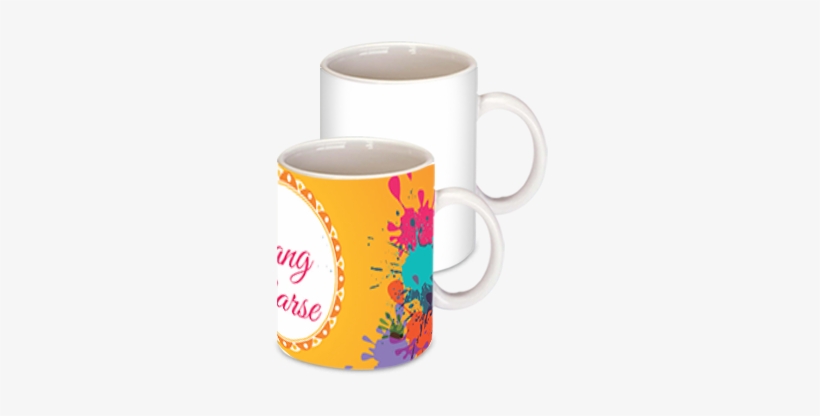 Color Splash Rang Barse Holi Coffee Mug - Mug, transparent png #338254