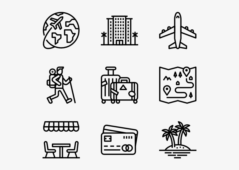 Travel 36 Icons - Travel Icon Transparent Background, transparent png #338281