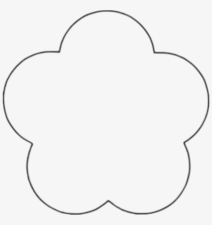 Clipart - Flower Shape Clipart Black And White, transparent png #338482
