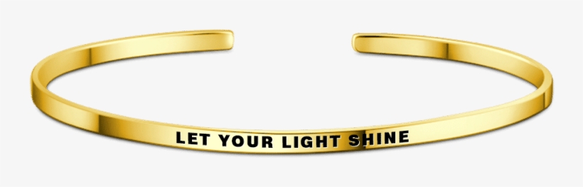 "let Your Light Shine" Bangle 14k Gold Plated Silver - Inspirational Bracelets Soufeel Always In My Heart, transparent png #338736