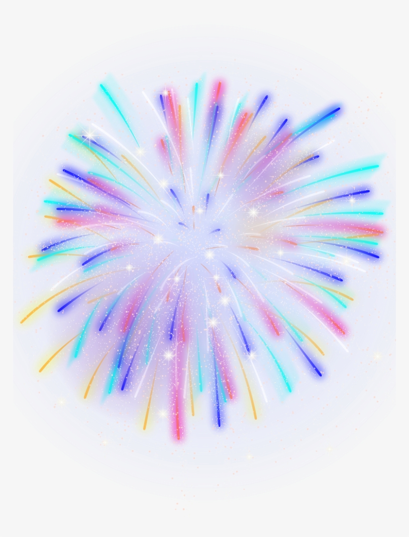 Fireworks Neon Colorful Floral Sparkle - Neon Firework Png, transparent png #338978