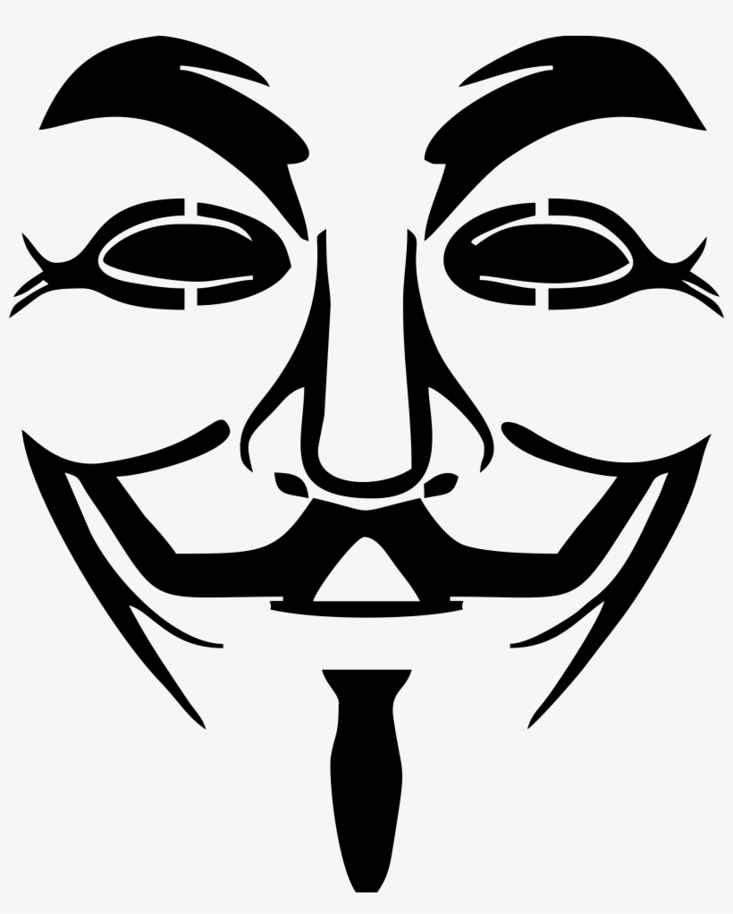 Guy Fawkes Mask Svg Free Transparent Png Download Pngkey