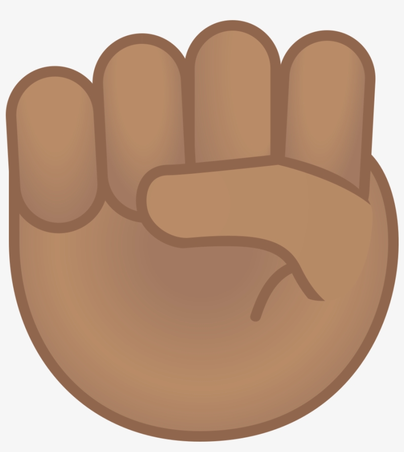 Raised Fist Medium Skin Tone Icon - Puño Emoji, transparent png #339259