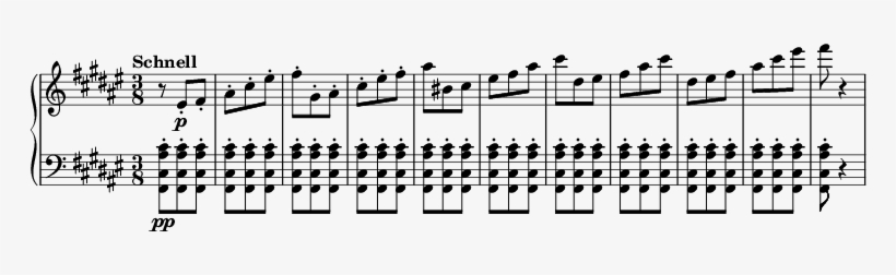 \relative C' { \new Pianostaff << \new Staff { \set - Cat Jumping To Note Rectangle Magnet, transparent png #339322