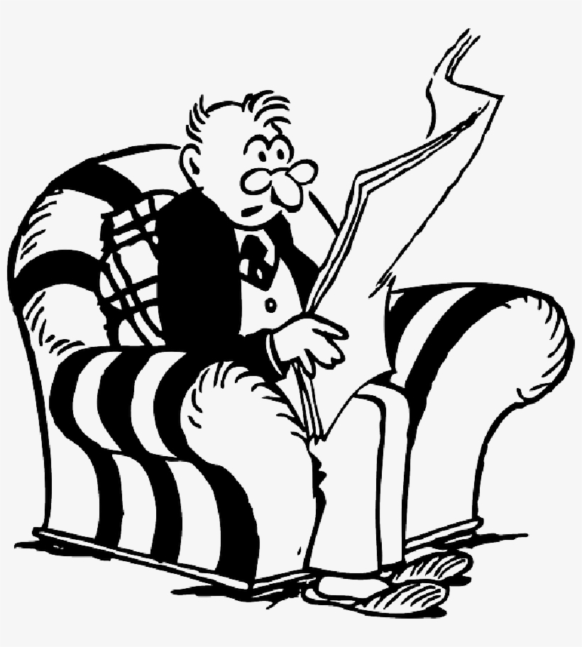 Mb Image/png - Cartoon Person Reading Newspaper, transparent png #339524