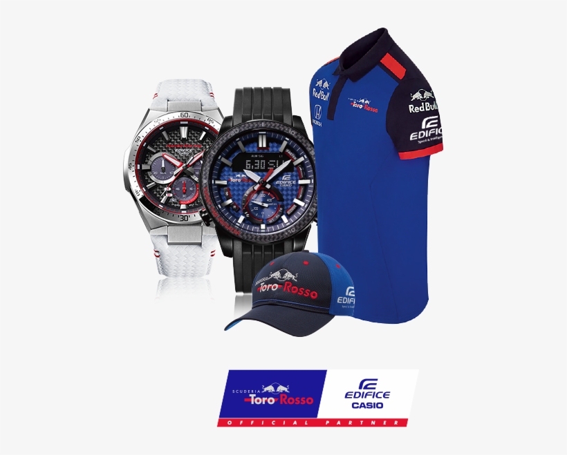 Edifice Watches, Toro Rosso Cap And Shirt With Toro - Casio Edifice, transparent png #3301203