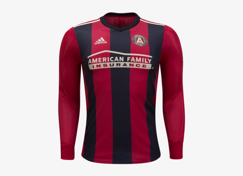 Adidas Atlanta United Long Sleeve Home Jersey - American Family Insurance, transparent png #3301408