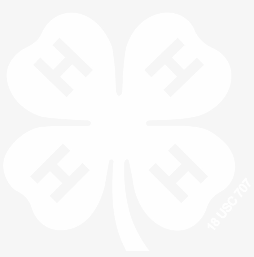 Louisiana 4-h Strategic Planning - 4 H Clover Black And White, transparent png #3301413