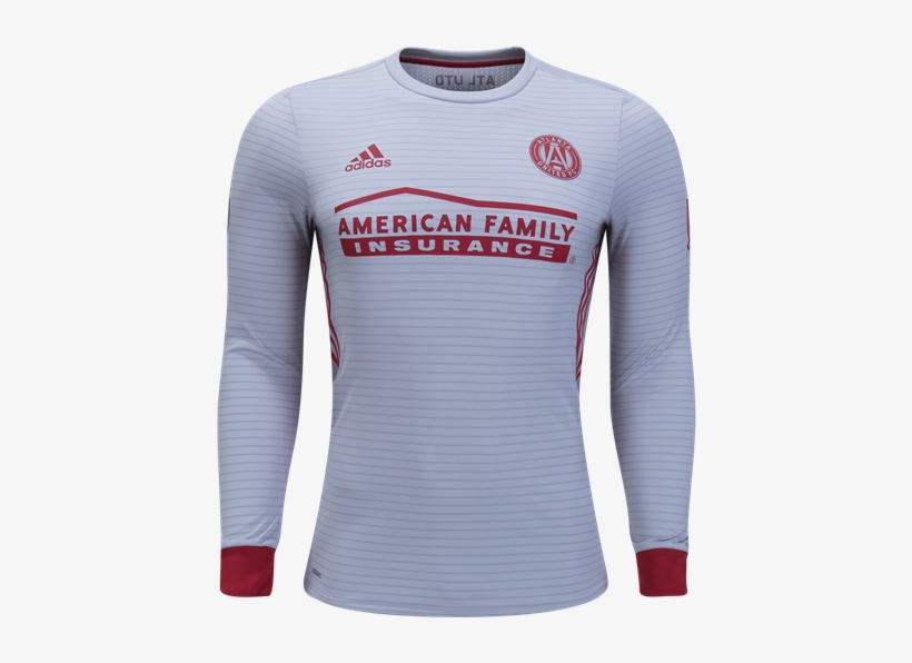 Adidas Atlanta United Long Sleeve Away Jersey - American Family Insurance, transparent png #3301644