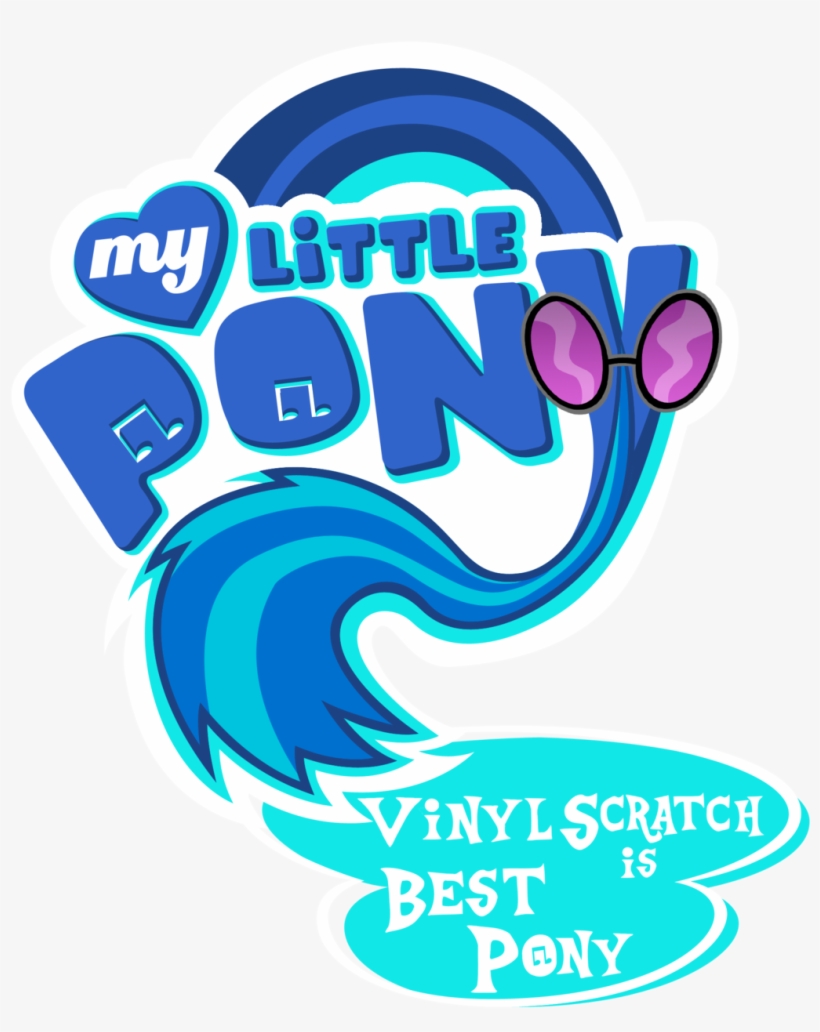 Fanart Mlp My Little Pony Logo Vinyl Scratch By Jamescorck-d5q79b5 - My Little Pony Best Pony Base, transparent png #3301920