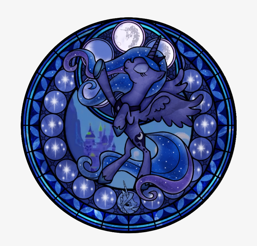 My Little Pony Xxix - Luna Stained Glass, transparent png #3302218