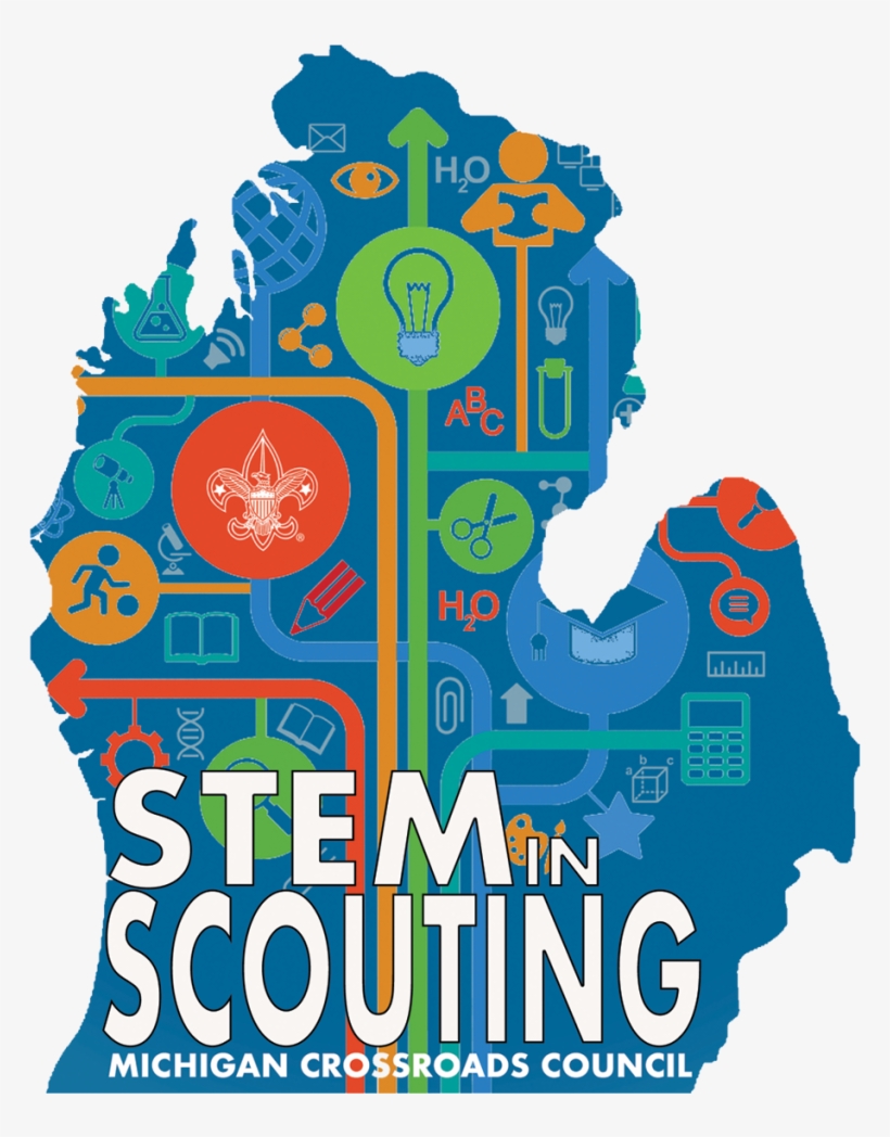 Stem In Scouting Michigan Crossroads Council Boy Scouts - State Of Michigan, transparent png #3302950