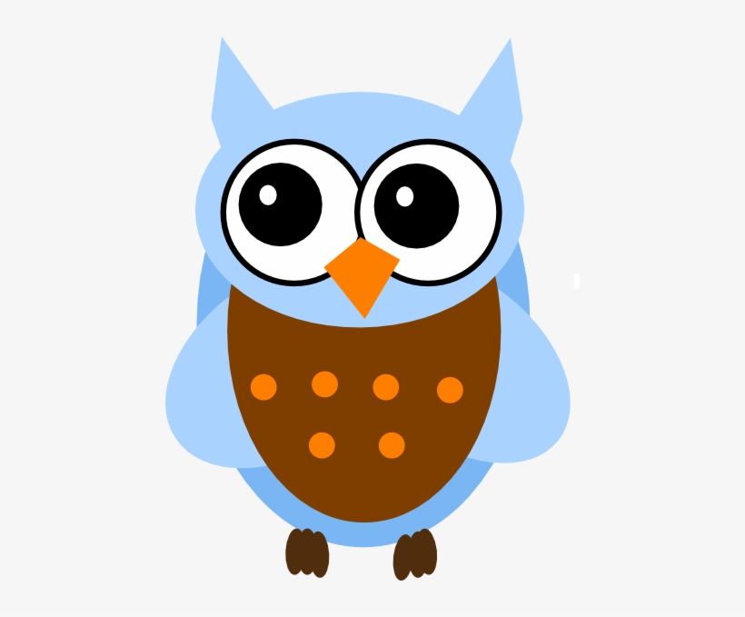 Blue And Orange Owl Svg Clip Arts 456 X 599 Px, transparent png #3304715