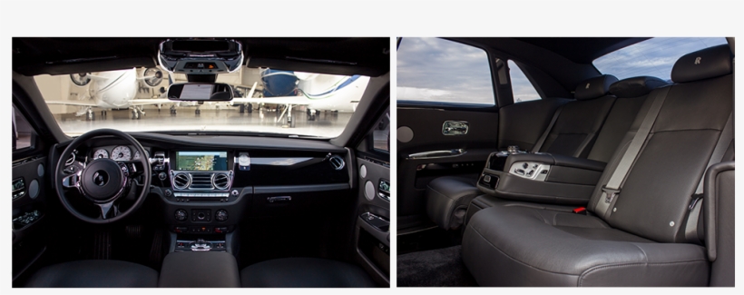 Rolls Royce Ghost Interior And Exterior Rental Miami - Black Rolls Royce Ghost Interior, transparent png #3304842