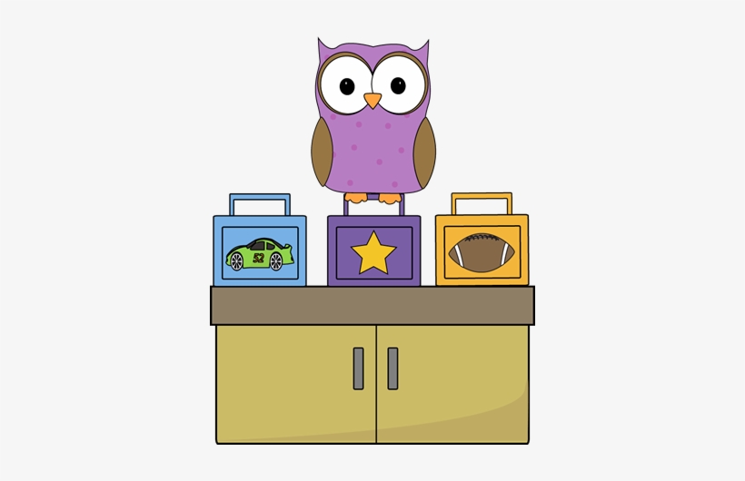 Owl Lunch Box Monitor - Owl With Lunch Box Clip Art, transparent png #3304951