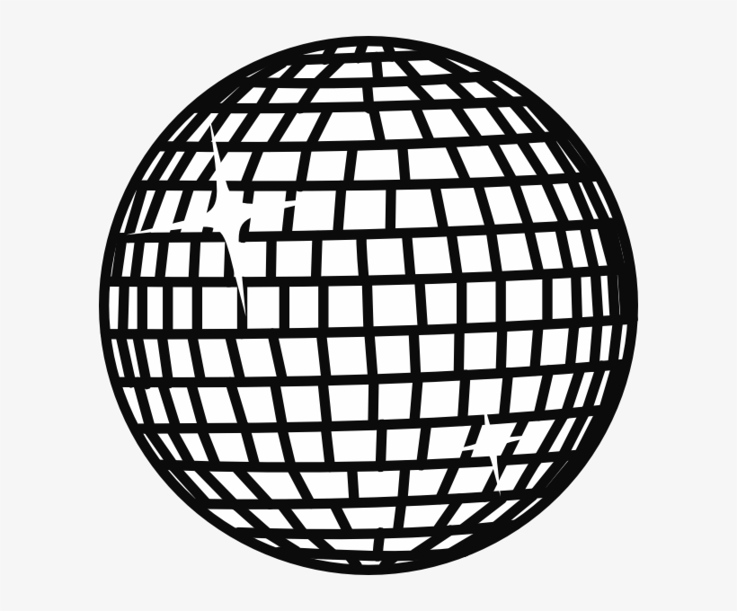 Snow Disco Ball White Clip Art - Disco Ball Coloring Page, transparent png #3305846