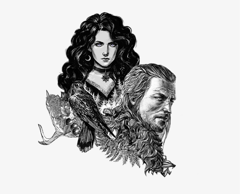 Bleed Area May Not Be Visible - Yennefer And Geralt Art, transparent png #3306174