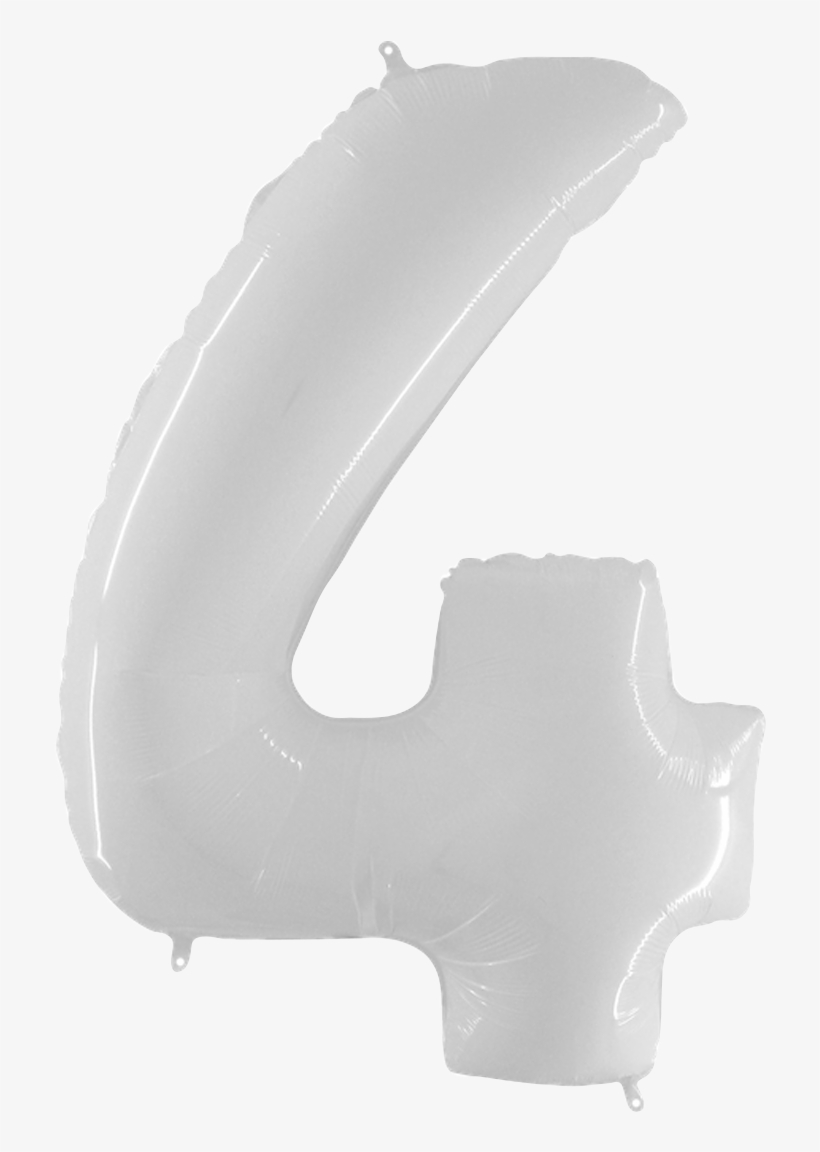 This White Balloon Is Made From A Different Material - Number, transparent png #3306643