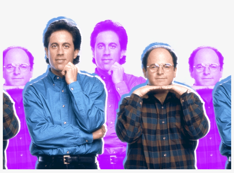 George And Jerry Seinfeld Purple Blue - Blue, transparent png #3306817