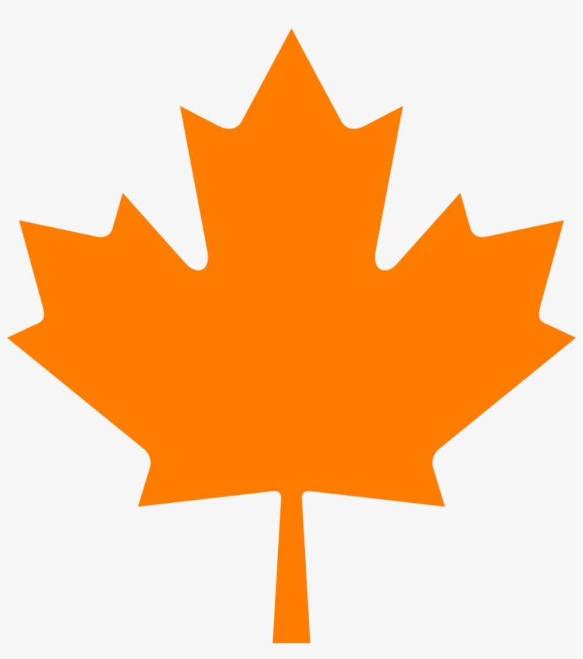 Orange Maple Leaf - Maple Leaf Png, transparent png #3306917
