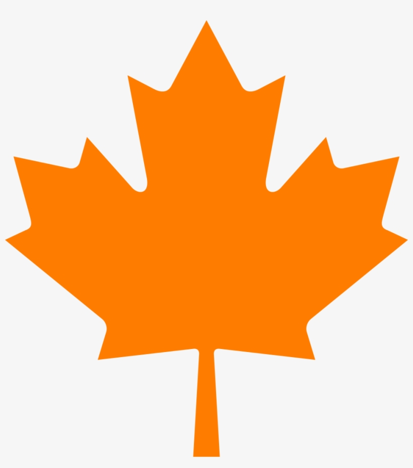 Orange Maple Leaf - Maple Leaf Png, transparent png #3306917