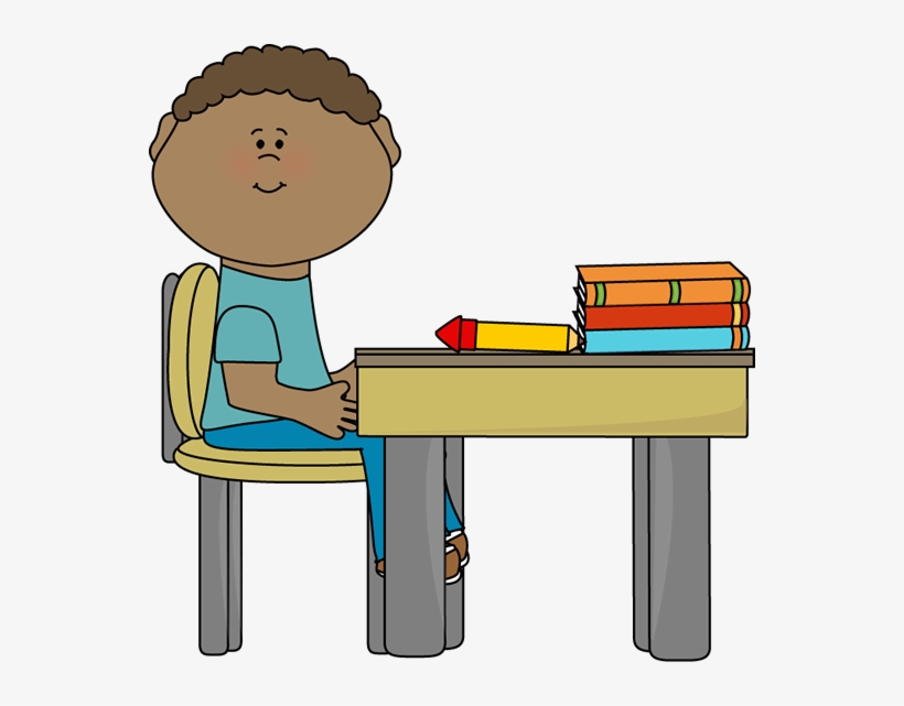 Boy In School Clip Art - Sit In Chair Clip Art, transparent png #3307306