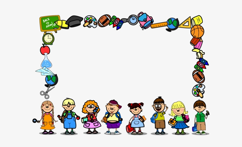 Cartoon School Frame Vector - Background For School, transparent png #3307388