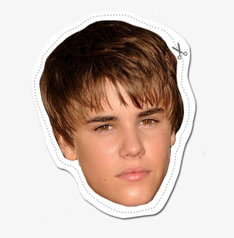 We're Printing This Justin Bieber Mask For A Birthday - Justin Bieber Face Transparent, transparent png #3307416