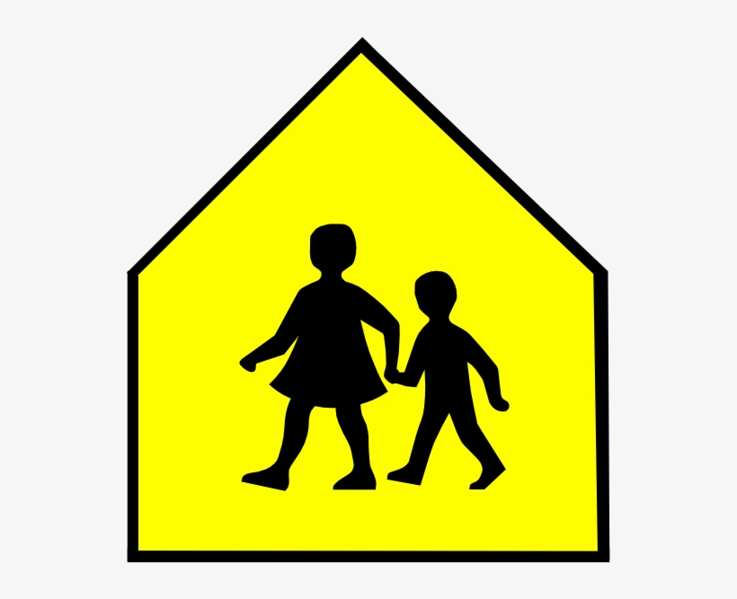Download School Crossing Sign Vector Clipart School - Walking People Clipart Png, transparent png #3307470