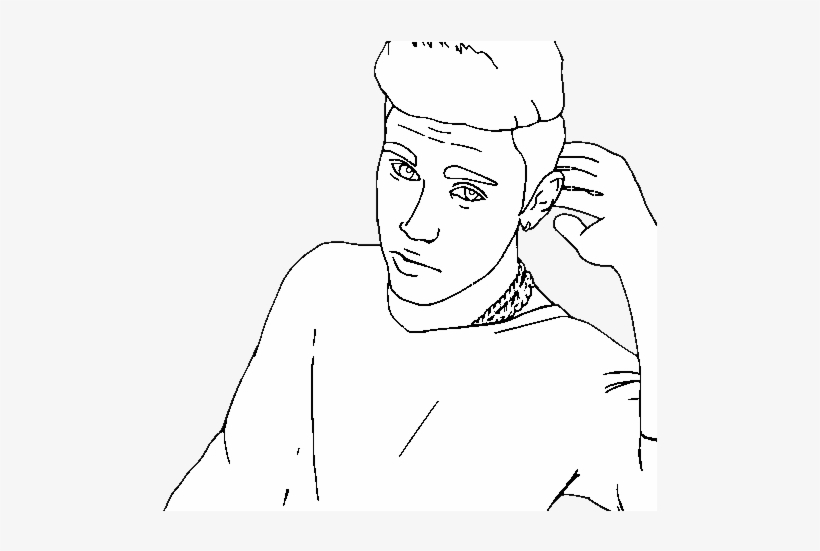 Justin Bieber Popstar Coloring Page - Desenho De Justin Bieber Para Colorir, transparent png #3307594