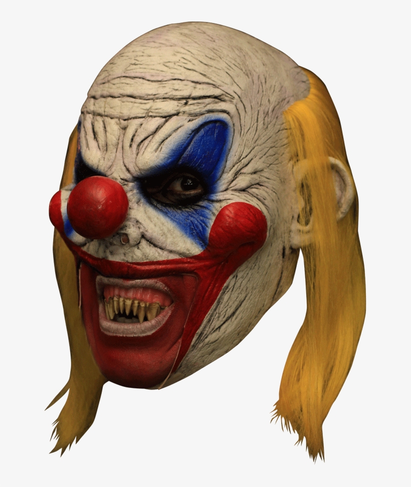 Clooney Clown Mask - Adult Mens Clooney Clown Mask - Halloween Fancy Dress, transparent png #3307639