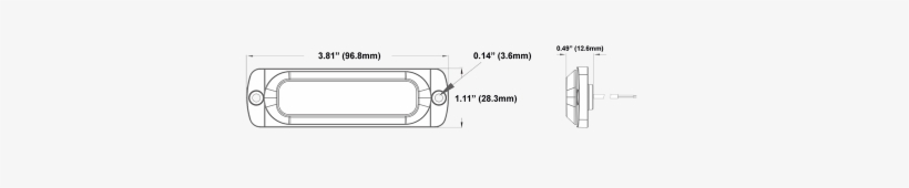 Ultra Thin White Surface Mount Led Strobe Lighthead - Lighting, transparent png #3307821