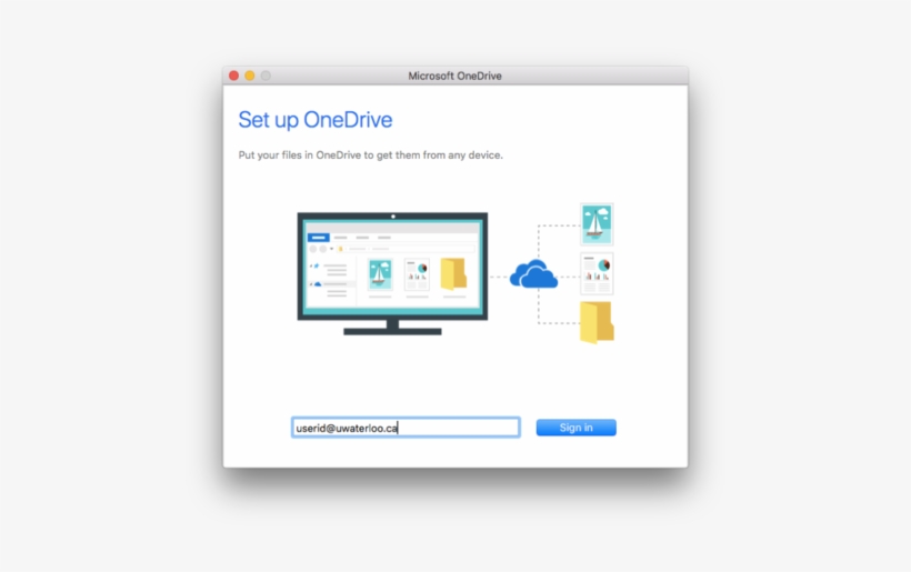 Sign Up For Onedrive Screen - Onedrive On Mac, transparent png #3308162