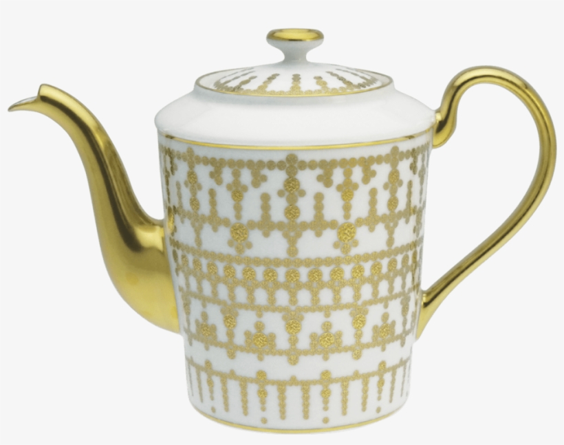 Coffee Pot - Gold And White Coffee Cup Png, transparent png #3308633
