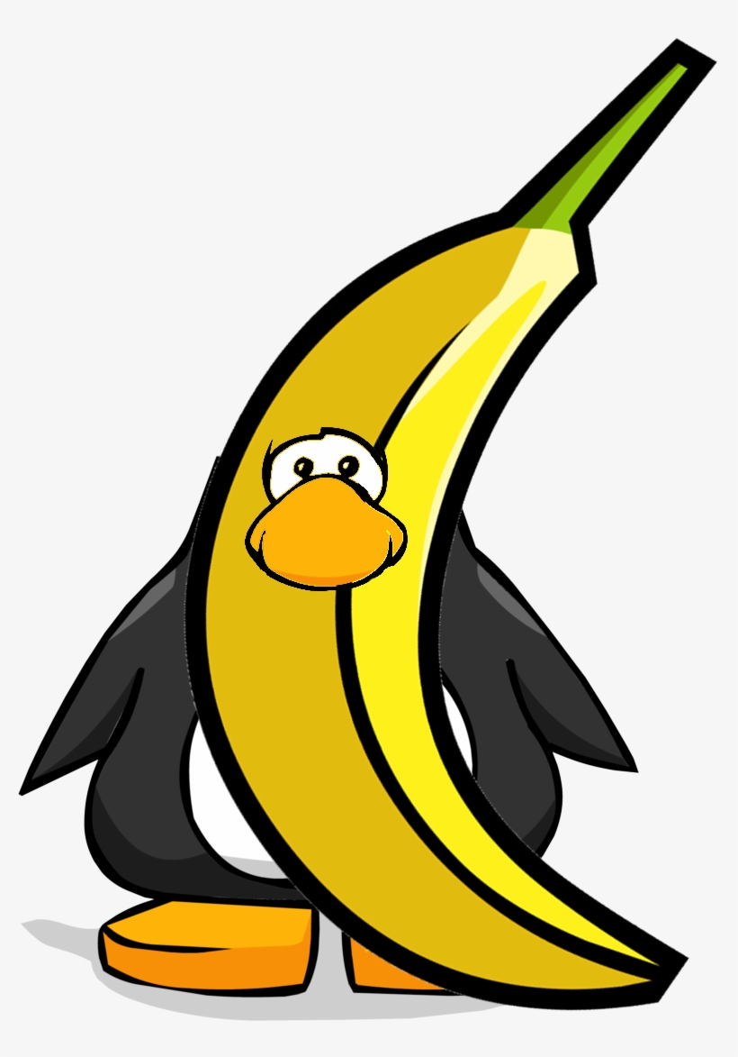 Banana Costume - Club Penguin Light Blue Penguin, transparent png #3309238