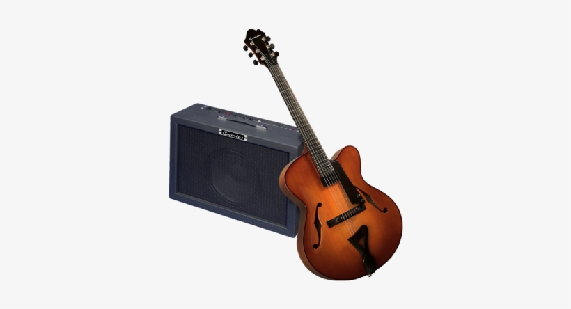 View The Full Image - Jazz Guitar And Amp, transparent png #3309687