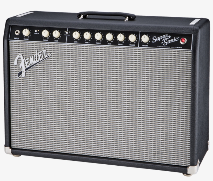 Fender Super Sonic 22 Vintage Re Issue Combo Tube Guitar - Fender Super-sonic 60 Combo In Black, transparent png #3309767