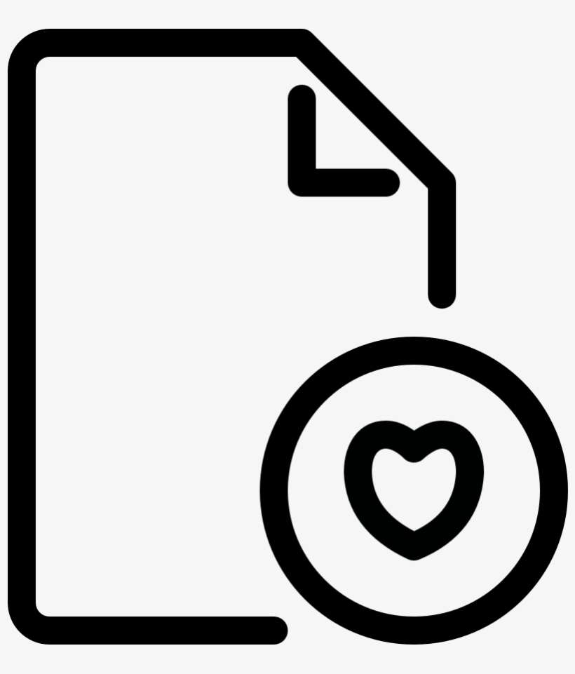 Document State Heart - Icon, transparent png #3309976